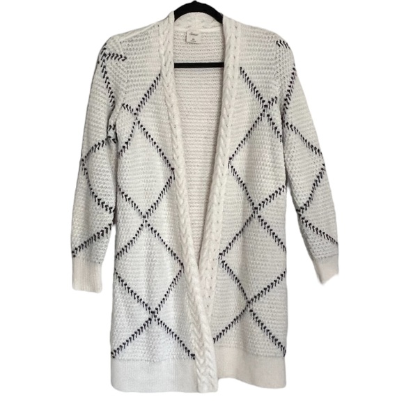 EUC | Soma | Lurex Windowpane Sweater Ivory | Size XS - Picture 1 of 12